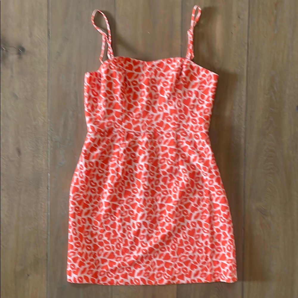 French Connection Orange Patterned Mini Dress-Siz… - image 1